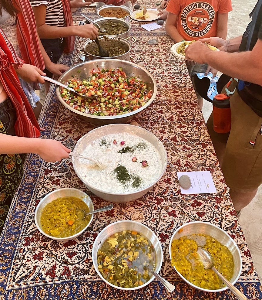 An Iranian dinner served by YOUniversal Teahouse at Burning Man