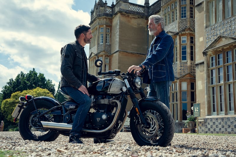 Tom Ellis and Pierce Brosnan