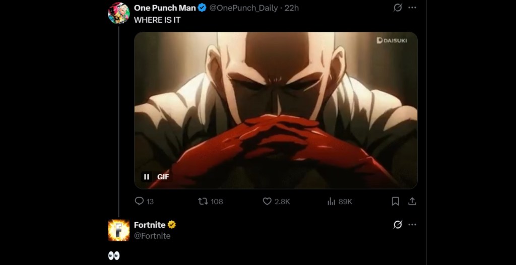 Epic Games Confirms One Punch Man Fortnite Skins