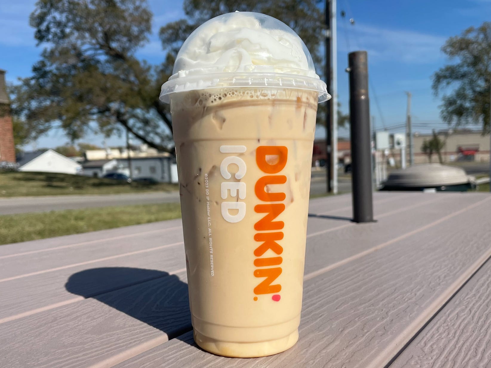 iced pumpkin coffee from dunkin'