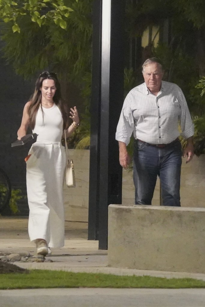 *EXCLUSIVE* Chapel Hill, NC **WEB MUST CALL FOR PRICING** Bill Belichick and Jordon Hudson were all smiles as they held hands in Chapel Hill  marking their first public outing since the headline-making Nantucket drama with his ex, Linda Holliday. The couple enjoyed a dinner date at The Statehouse, where Jordan was seen wearing a ring on that finger, adding fuel to engagement rumors.
