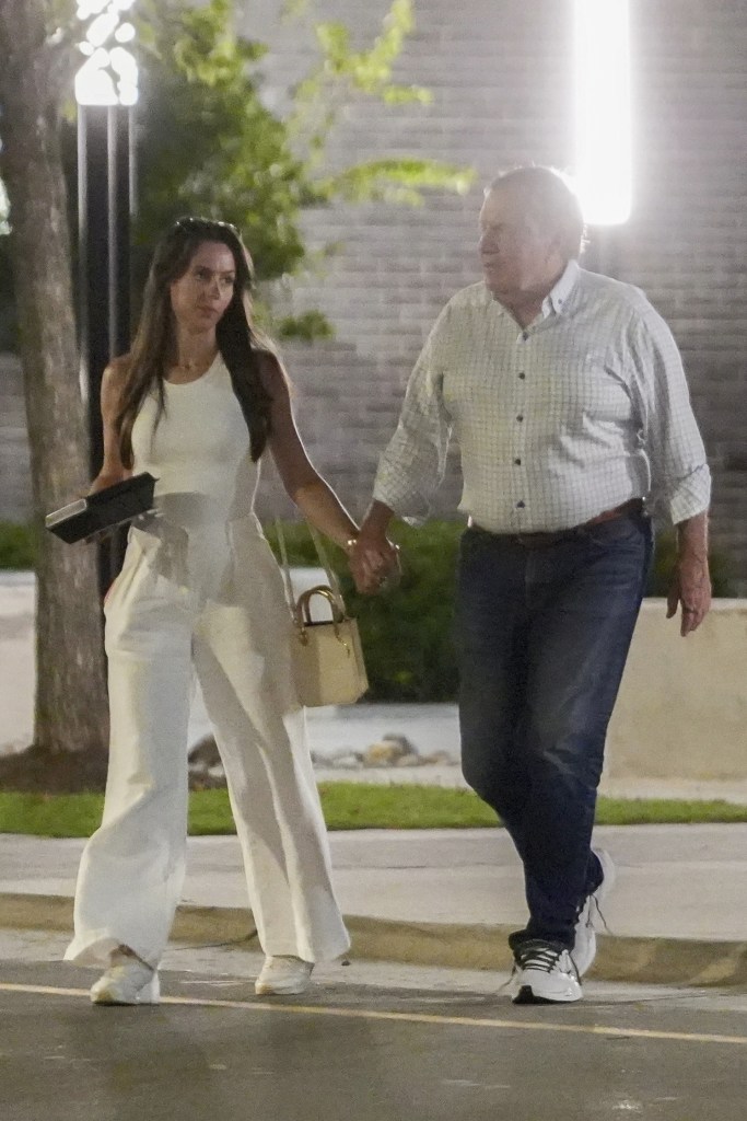 *EXCLUSIVE* Chapel Hill, NC **WEB MUST CALL FOR PRICING** Bill Belichick and Jordon Hudson were all smiles as they held hands in Chapel Hill  marking their first public outing since the headline-making Nantucket drama with his ex, Linda Holliday. The couple enjoyed a dinner date at The Statehouse, where Jordan was seen wearing a ring on that finger, adding fuel to engagement rumors.
