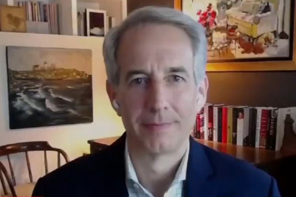 Headshot of a man speaking on CNN about a memo on language to use in political campaigns.