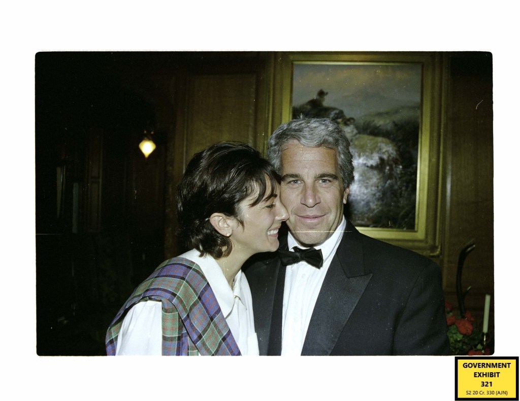 Photo of Ghislaine Maxwell and Jeffrey Epstein.