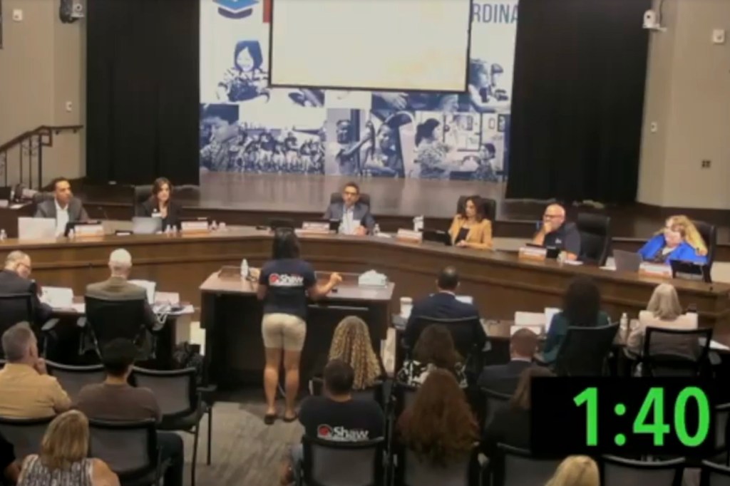Riverside Unified School District board meeting: parents debate transgender athletes in girls' sports.