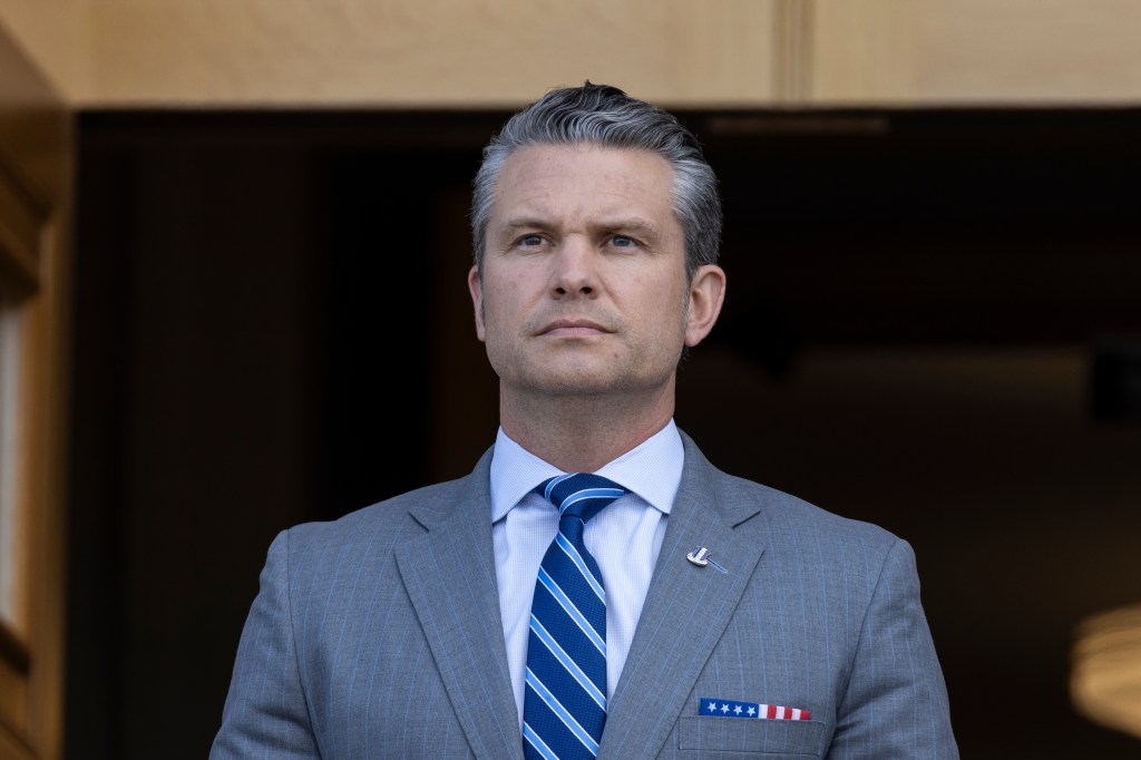 Secretary Pete Hegseth at the Pentagon.