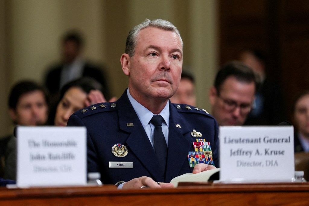 Lt. Gen. Jeffrey A. Kruse, Director of the DIA, at a House Intelligence Committee hearing.