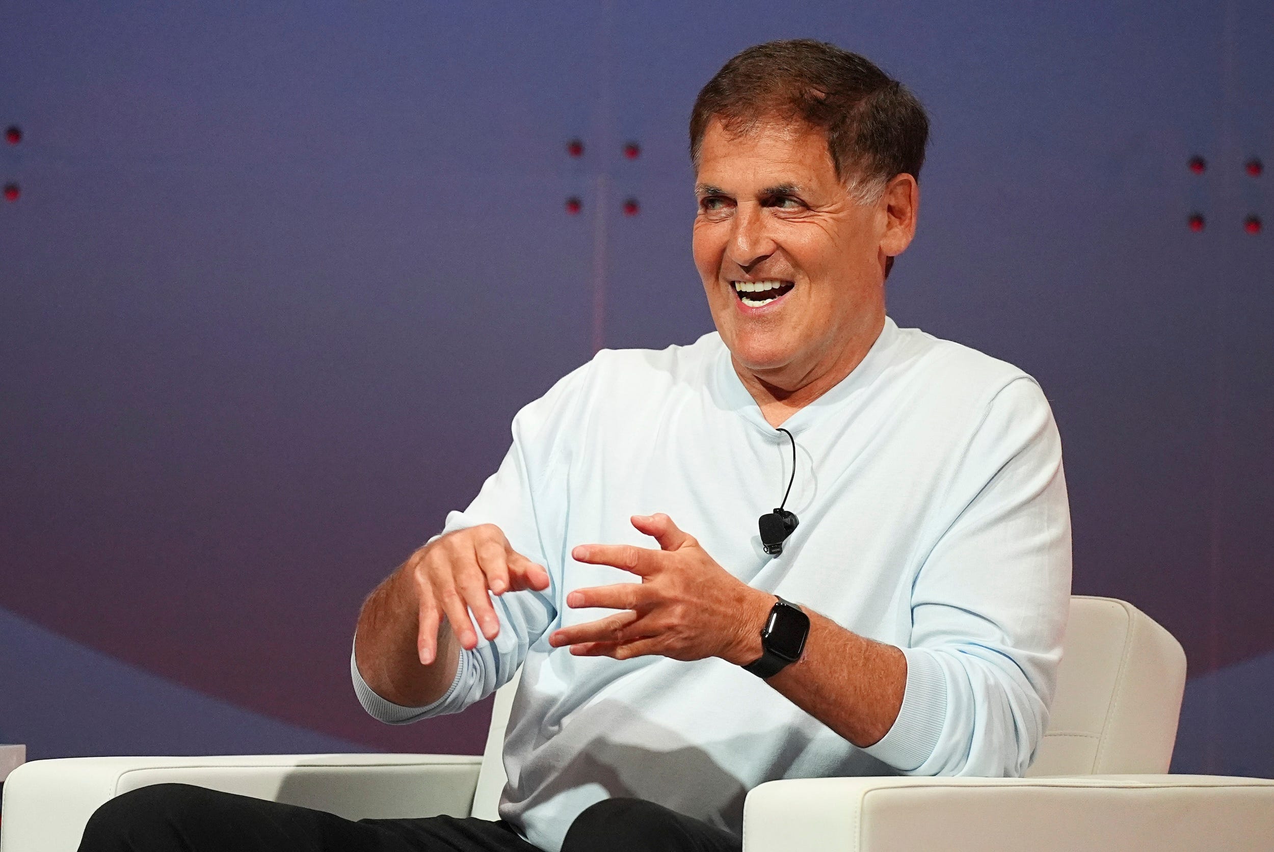Mark Cuban speaks during a summer meeting of the National Governors Association