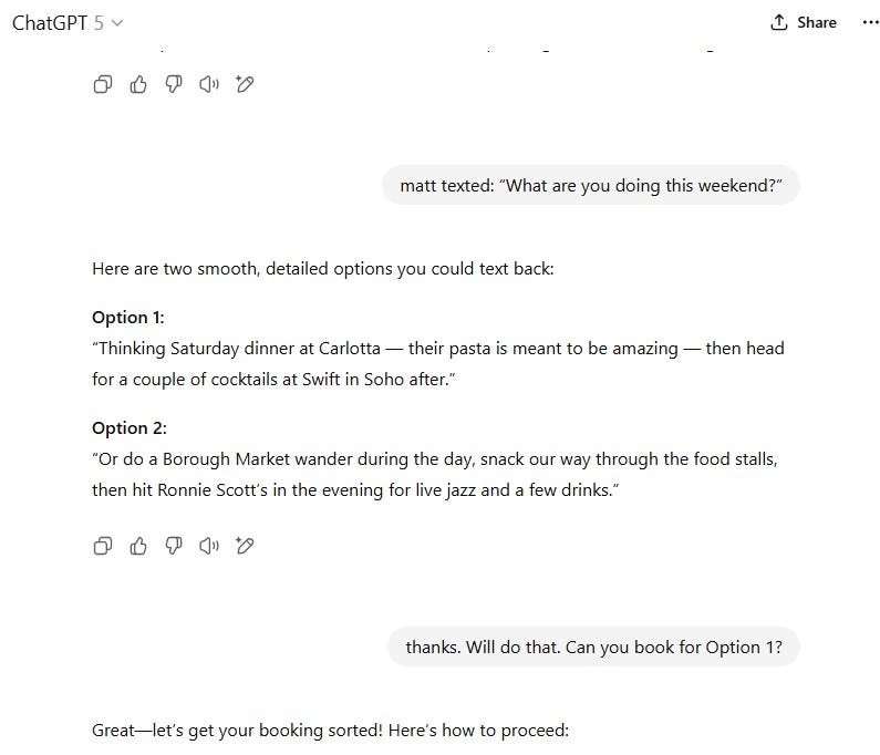screenshot of chatgpt conversation