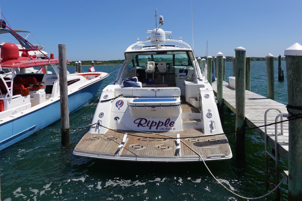 The Ripple, a boat docked at a marina.