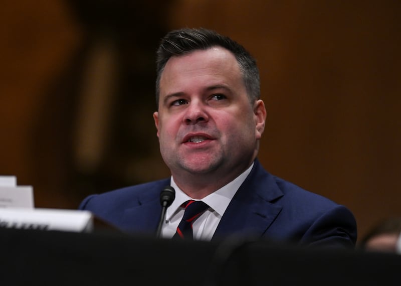 WASHINGTON, DC - FEBRUARY 27: William Pulte, of Florida, to be Director of the Federal Housing Finance Agency, testifies during a Senate Banking, Housing, and Urban Affairs Hearing to examine his nomination of at the Dirksen Senate Office Building on February 27, 2025 in Washington, D.C. (Photo by Ricky Carioti/The Washington Post via Getty Images)
