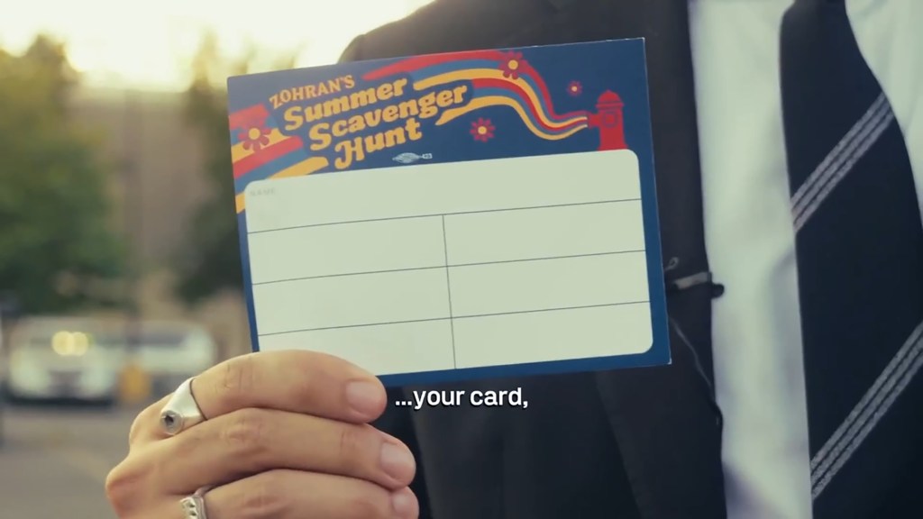 close-up image of a card that says 