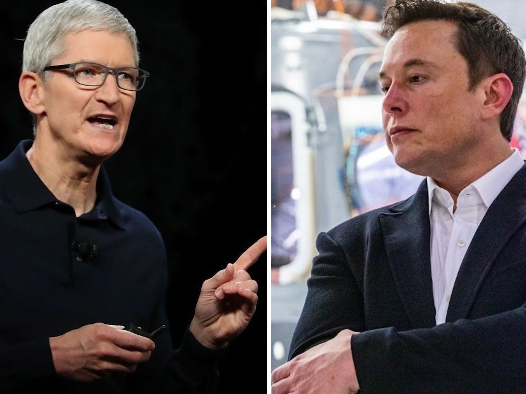 Tim Cook and Elon Musk