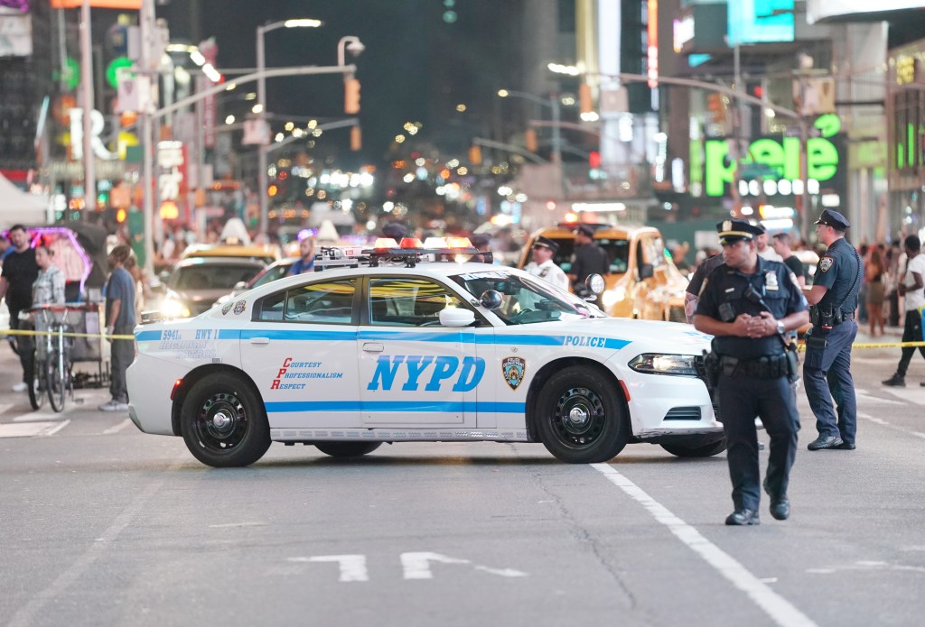 NYPD Patrol car in Times Square.