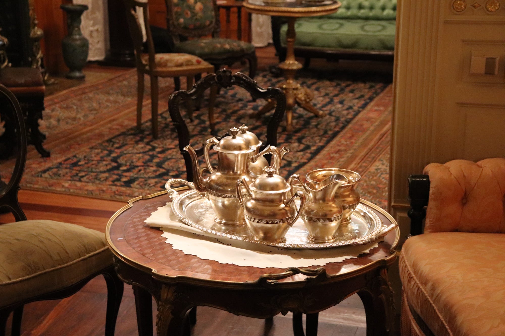 A coffee and tea set from Tiffany and Co.