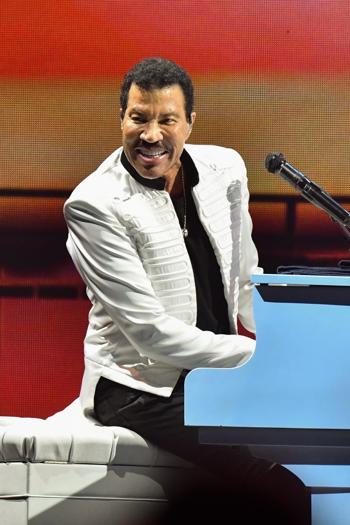 Lionel Richie performs during his concert at the Movistar Arena in Madrid.