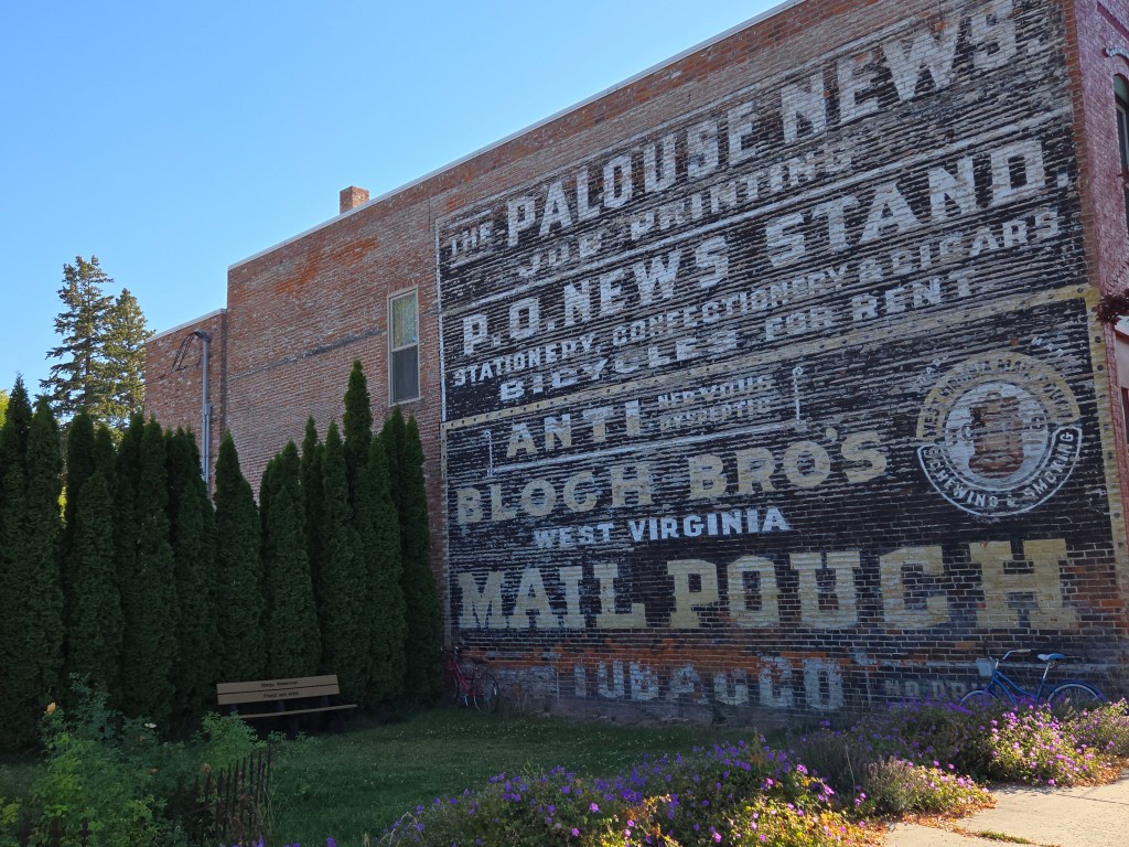Ghost sign on a brick building in Palouse, Washington.