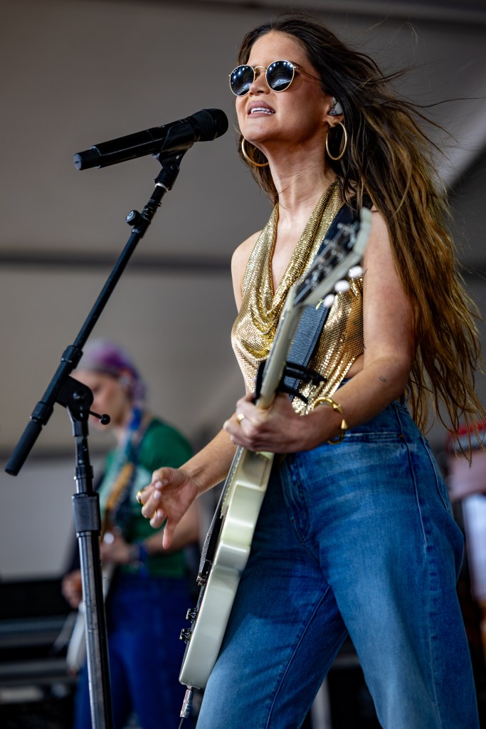 Maren Morris performs during the 2025 Newport Folk Festival at Fort Adams State Park on July 27, 2025 in Newport, Rhode Island.