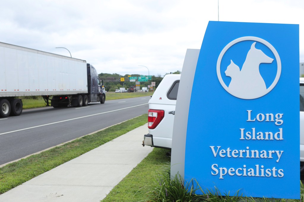 Long Island Veterinary Specialists sign.