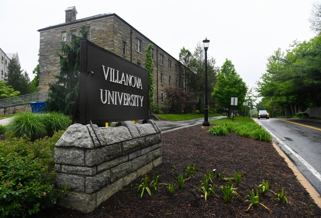 Villanova University sign.