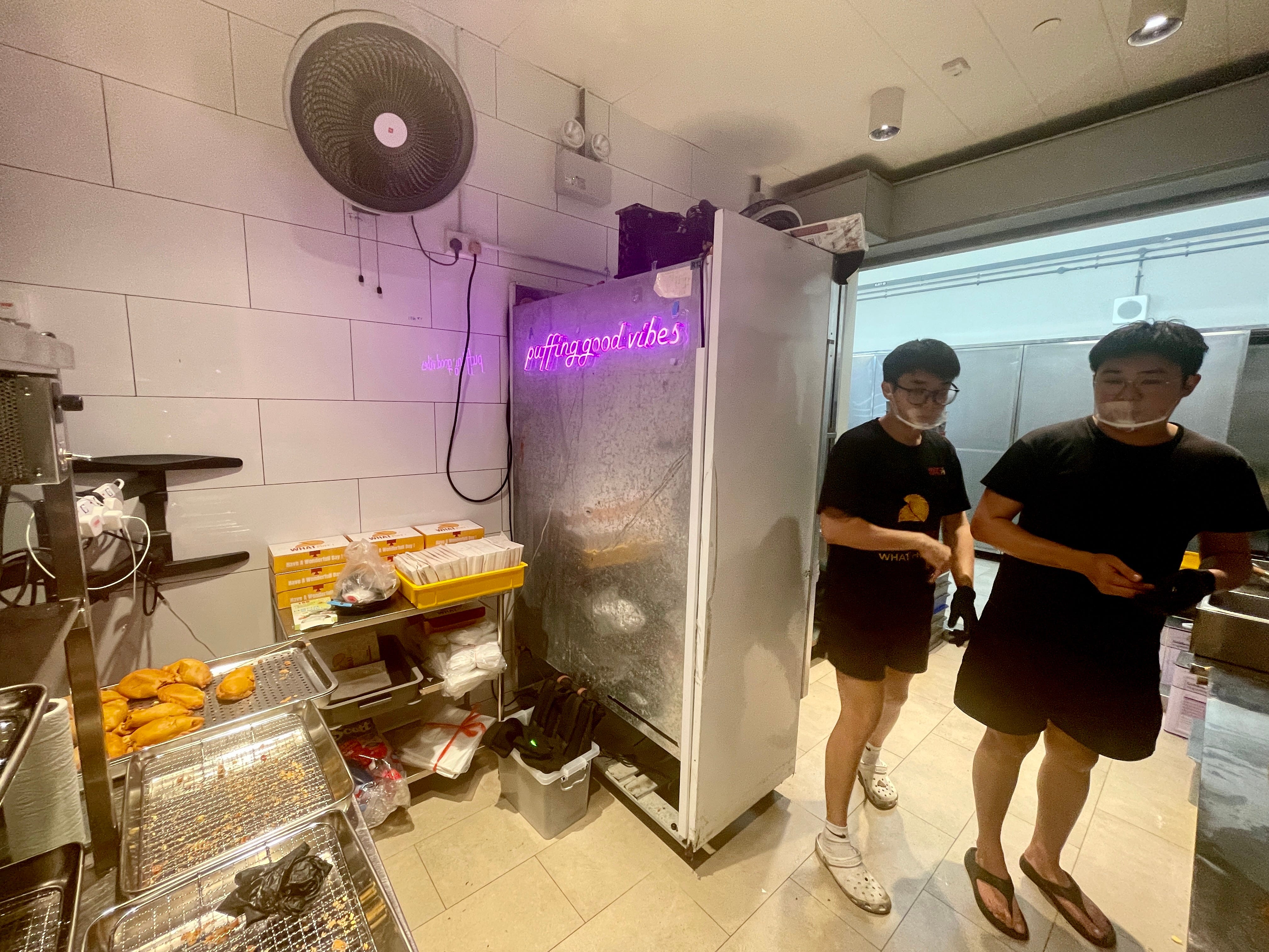 What The Puff's hawker stall in Singapore.