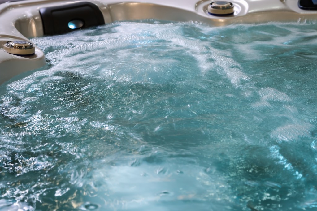 Bubbling water in a jacuzzi.