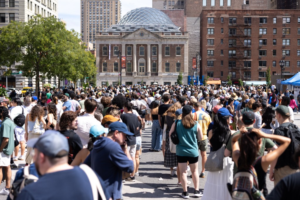 Thousands of people gathered at Union Square Park for a scavenger hunt.