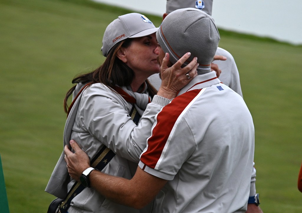 Tommy Fleetwood and Clare Fleetwood in September 2021