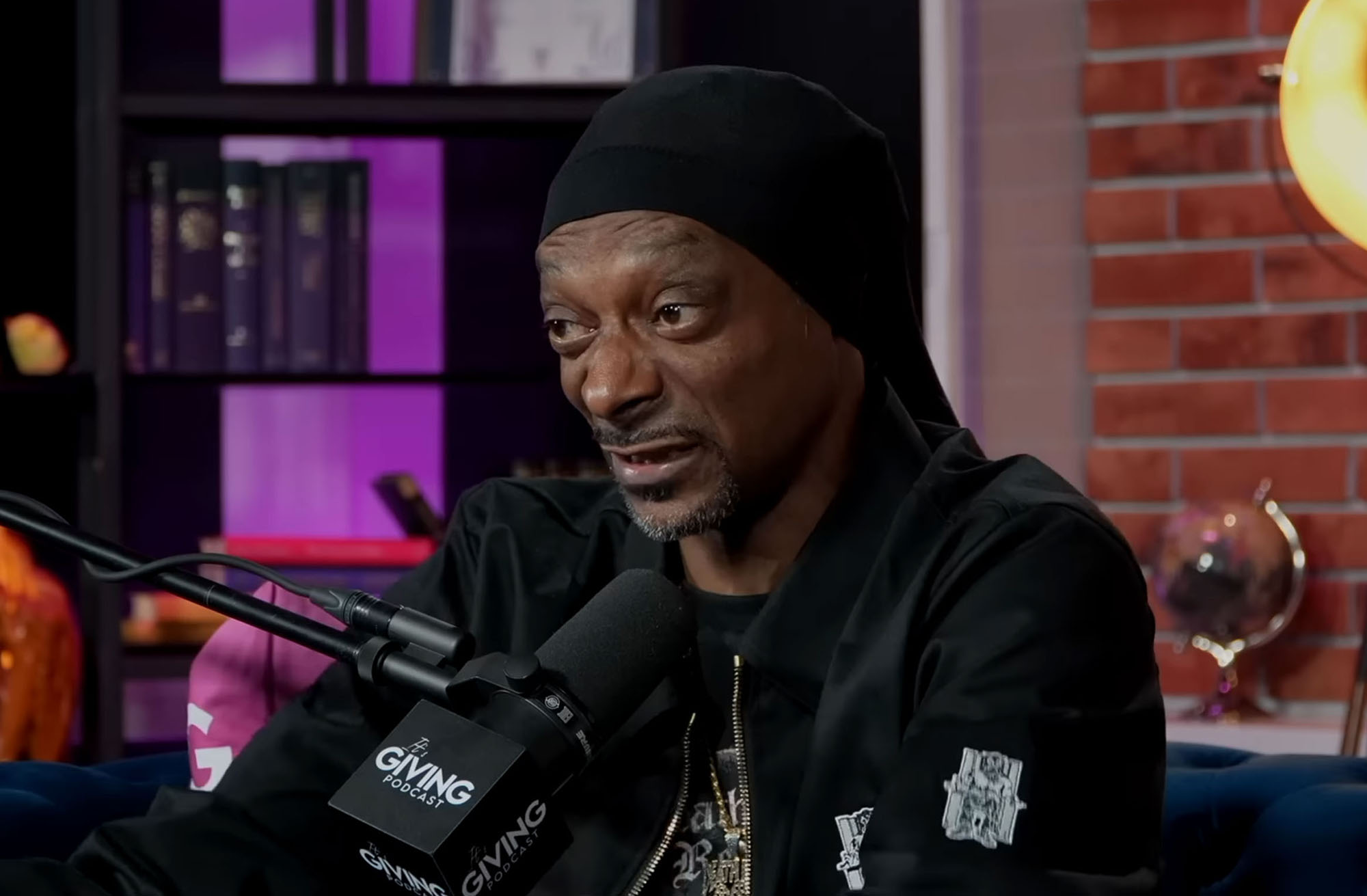 Snoop Dogg on a podcast