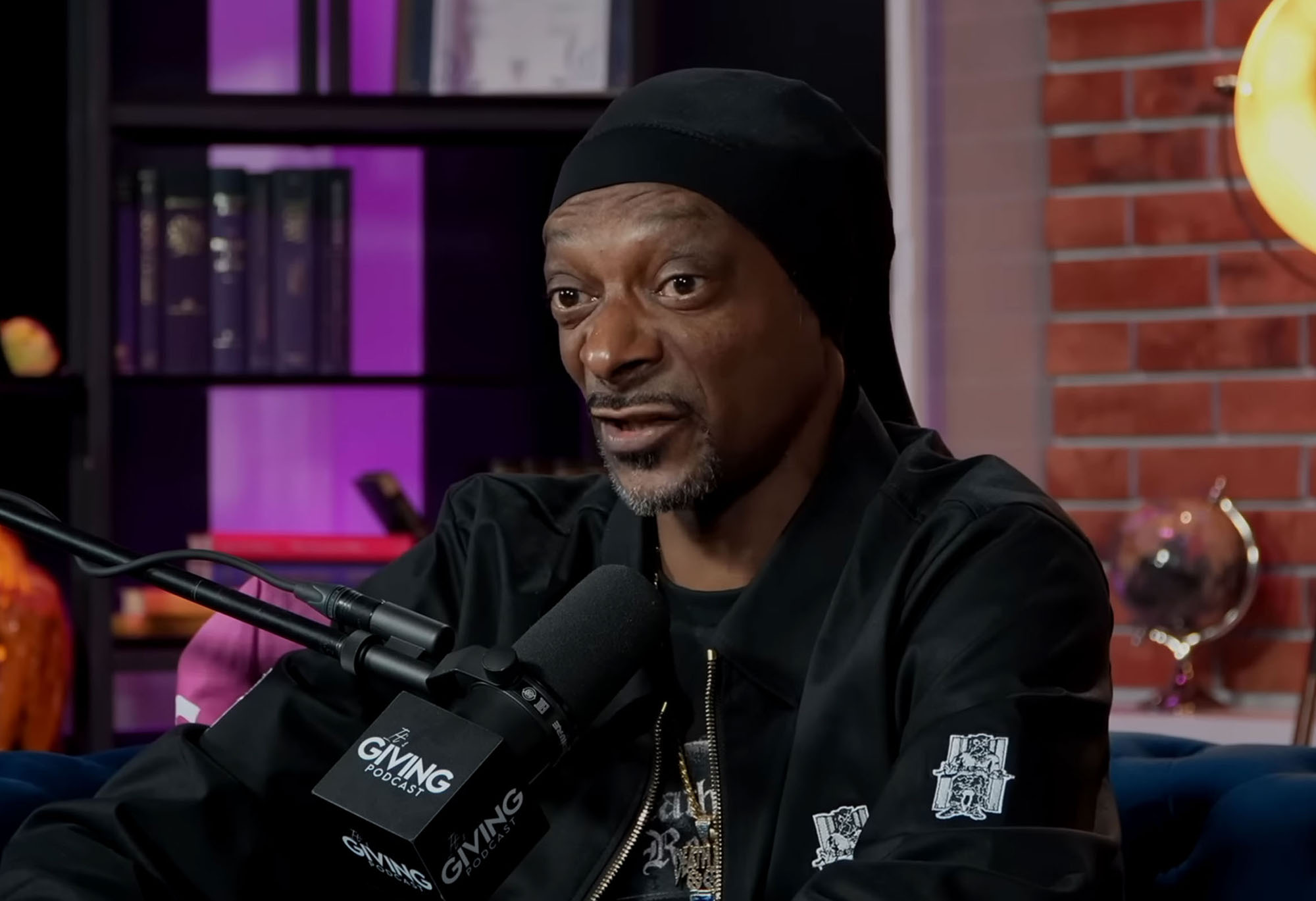 Snoop Dogg on a podcast