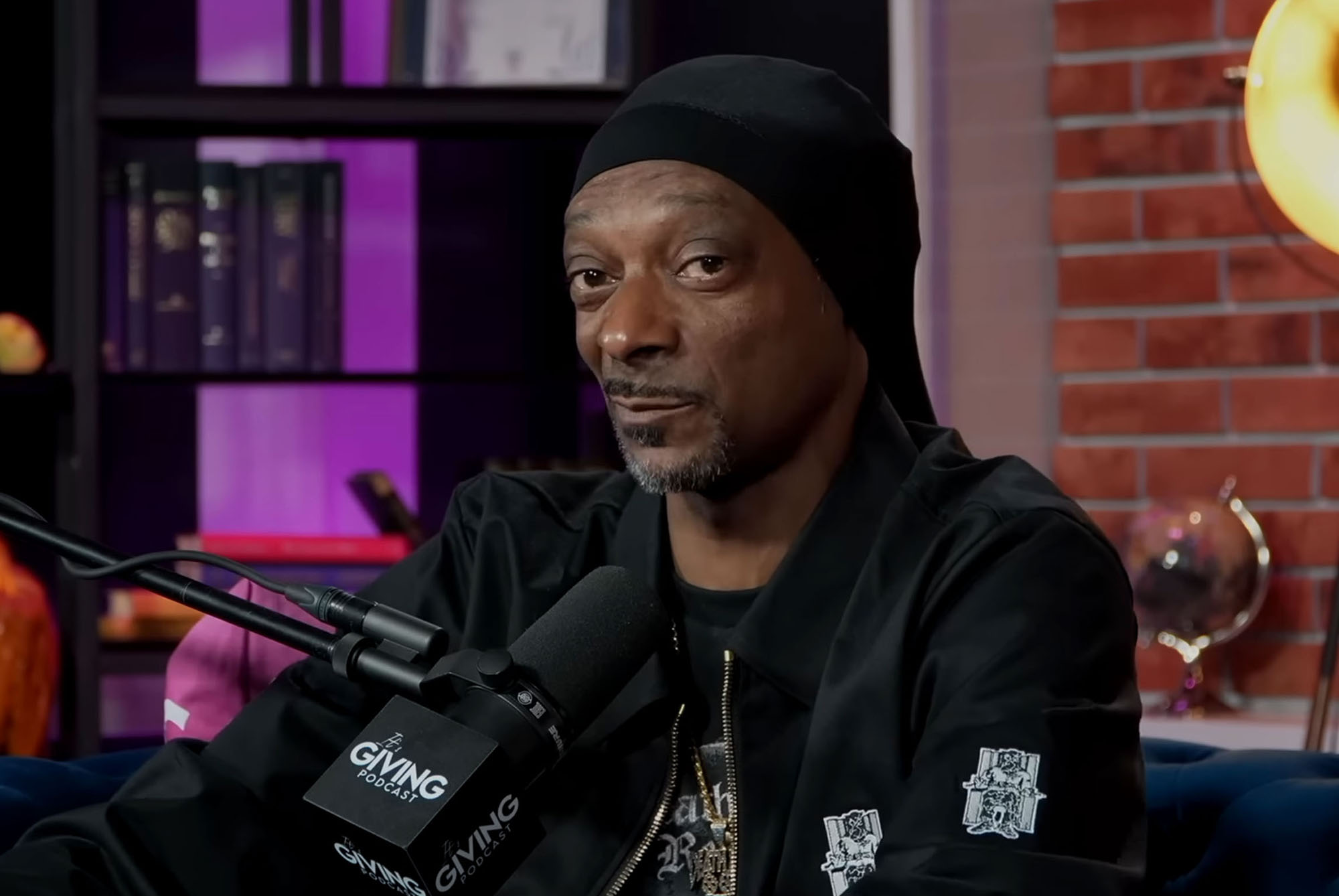 Snoop Dogg on a podcast