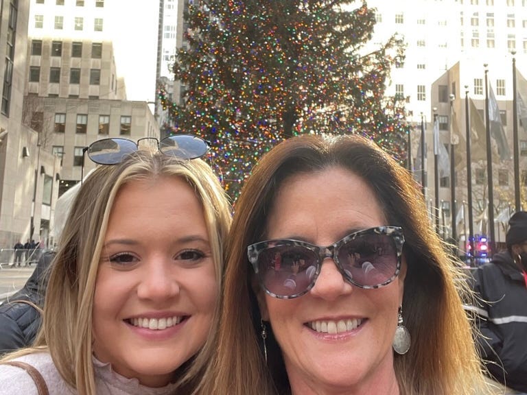 Mom and daughter in NYC
