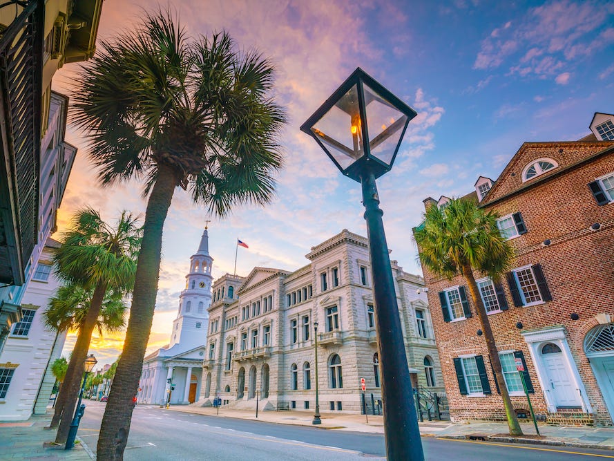 Charleston South Carolina historical downtown