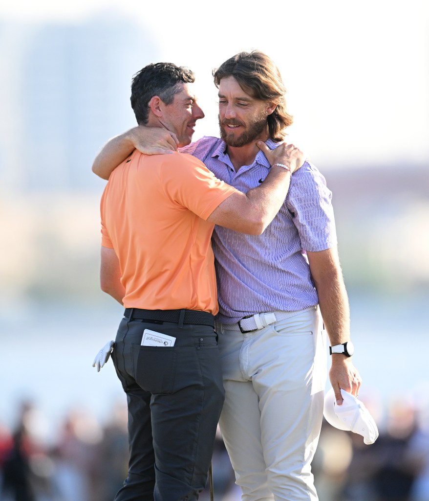 Rory McIlroy and Tommy Fleetwood in January 2024
