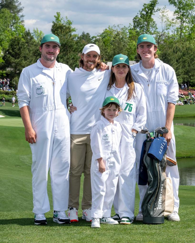 Tommy Fleetwood, Clare Fleetwood and kids via Instagram in April 2025