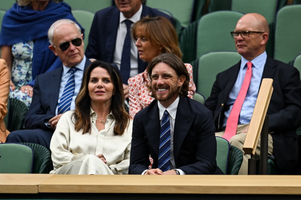 Clare Fleetwood and Tommy Fleetwood in July 2024 at Wimbledon