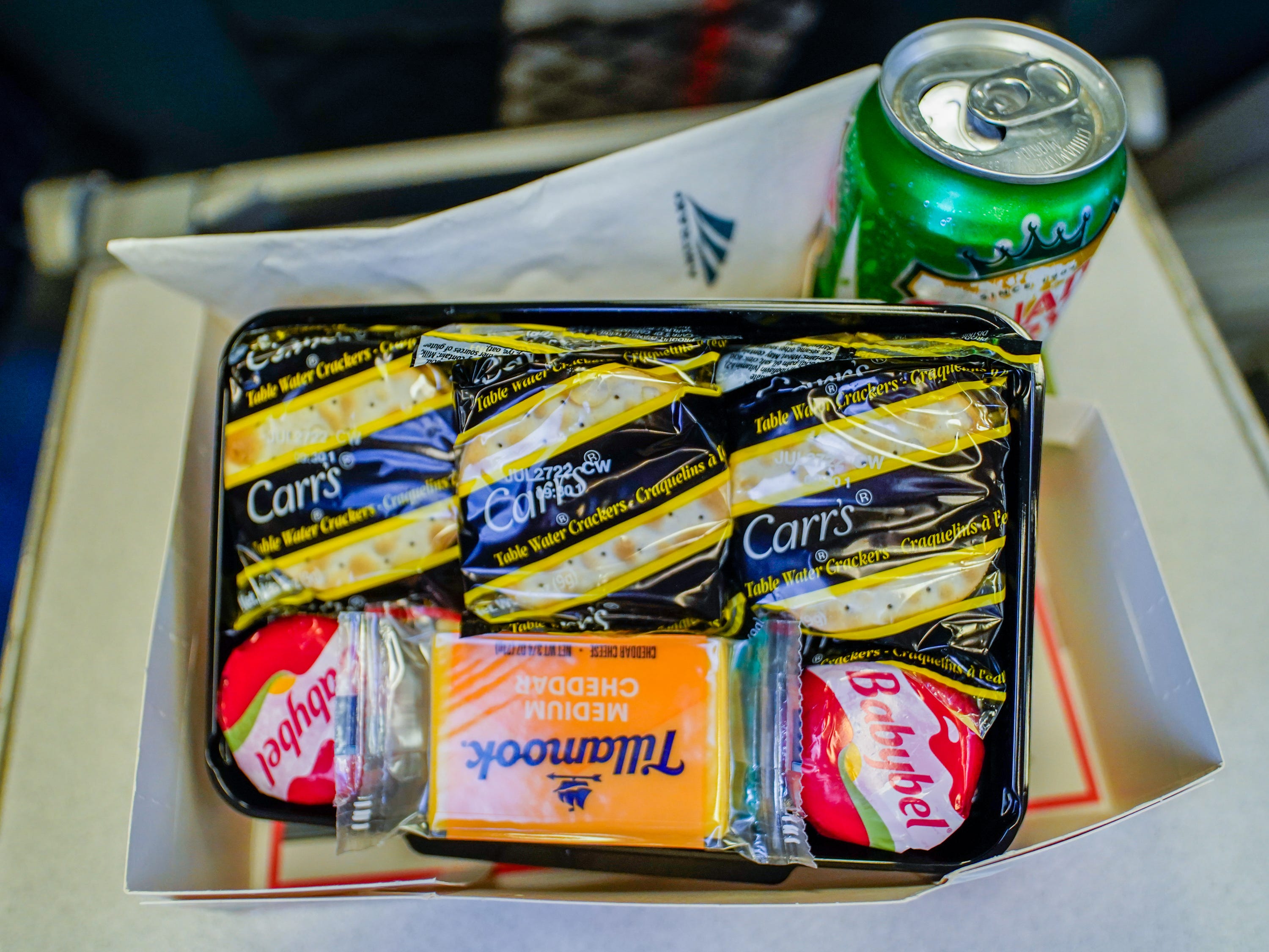 Food on an Amtrak Acela train