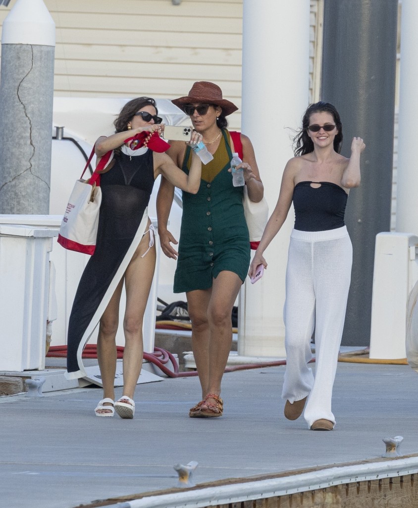 Selena Gomez with friends in Cabo san Lucas, Mexico Sunday. 