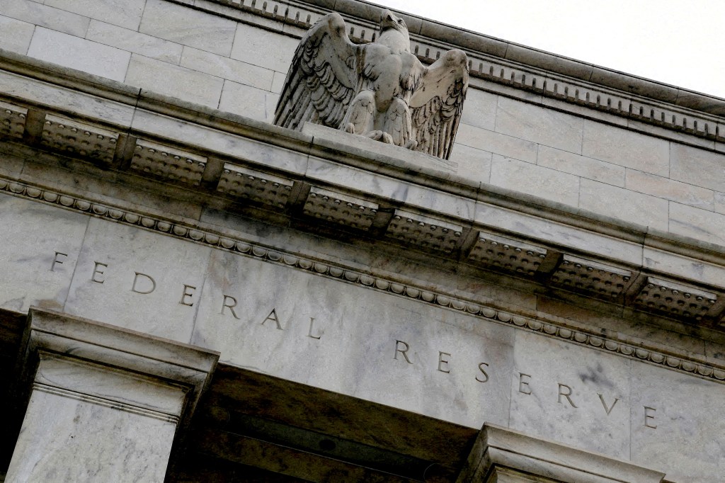 Eagle statue atop the U.S. Federal Reserve building.