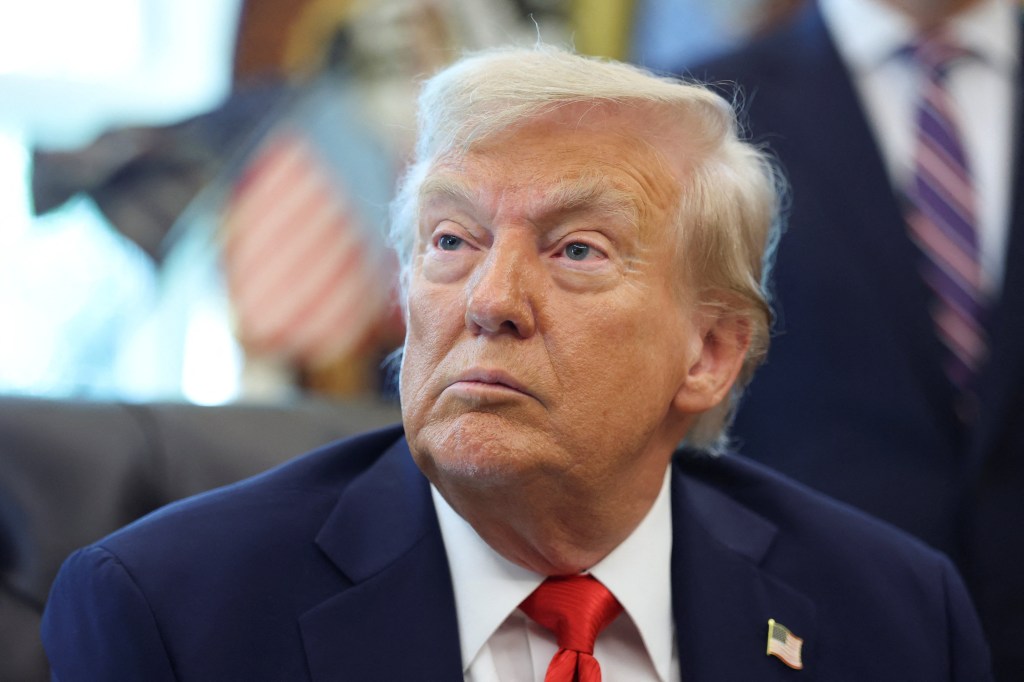 President Donald Trump in the Oval Office.
