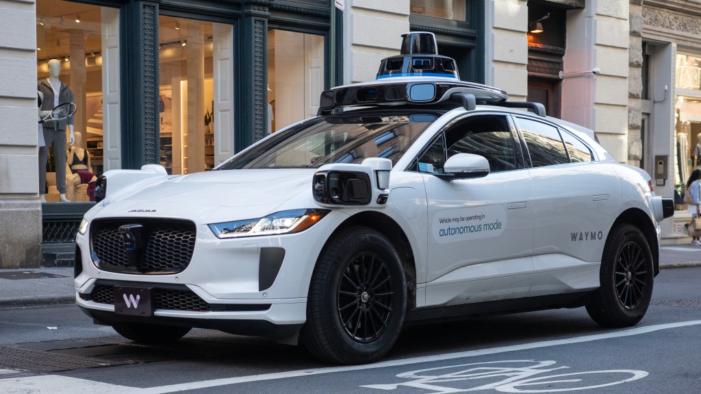 Waymo self-driving Jaguar I-PACE.