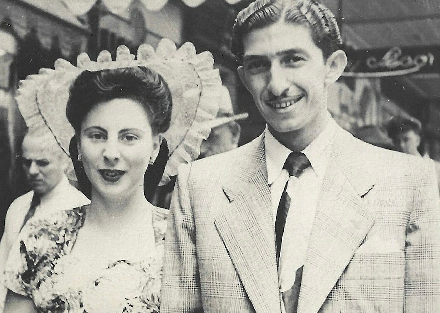 Old photograph of couple