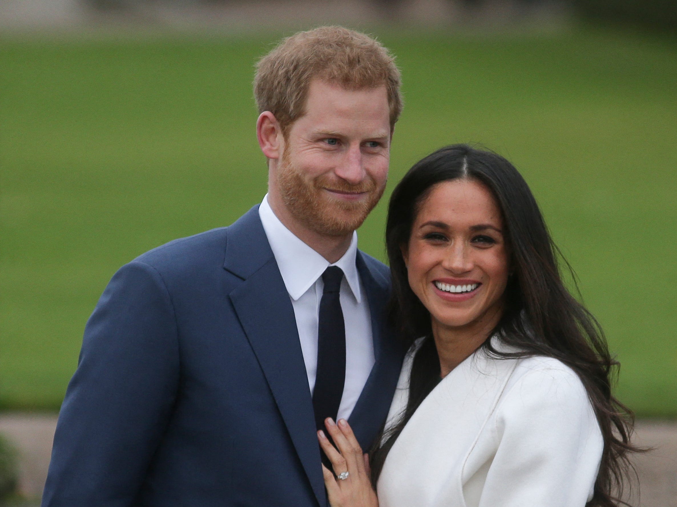Prince Harry and Meghan Markle posed for photos to announce their engagement in 2017.