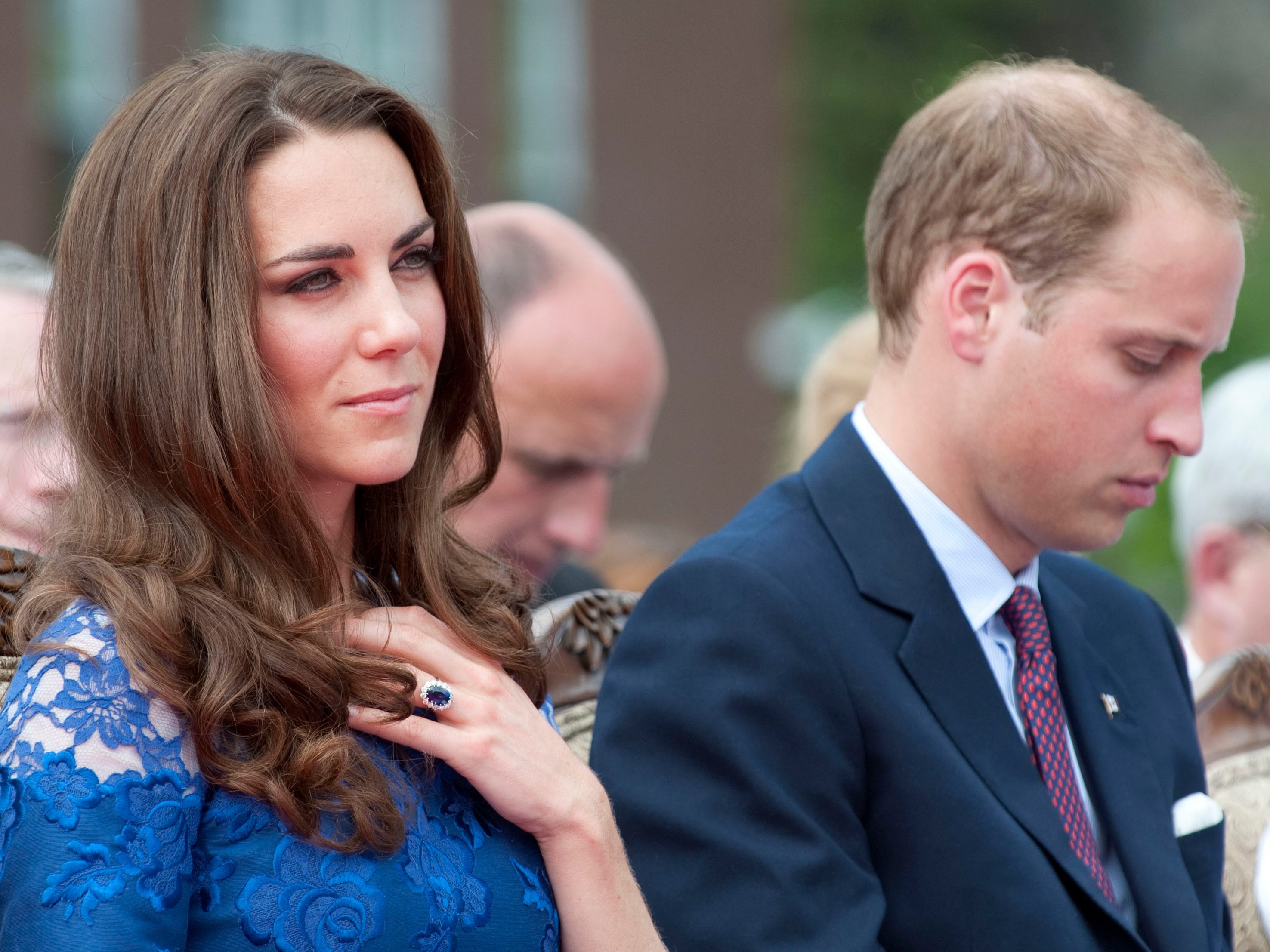 Kate Middleton and Prince William, then the Duke and Duchess of Cambridge, attended a morning service in Quebec.