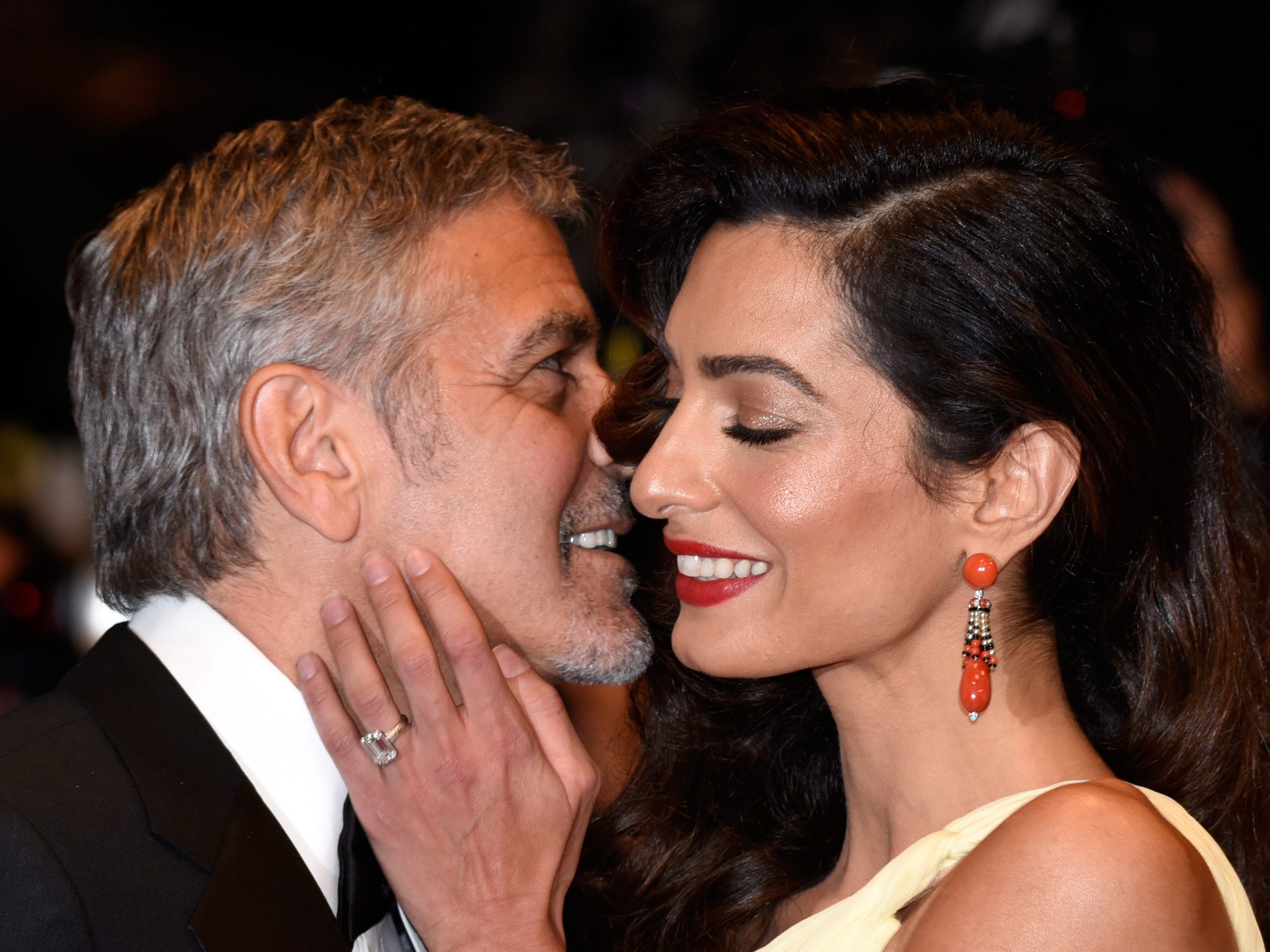 George and Amal Clooney at the premiere of "Money Monster" at the Cannes Film Festival in 2016.