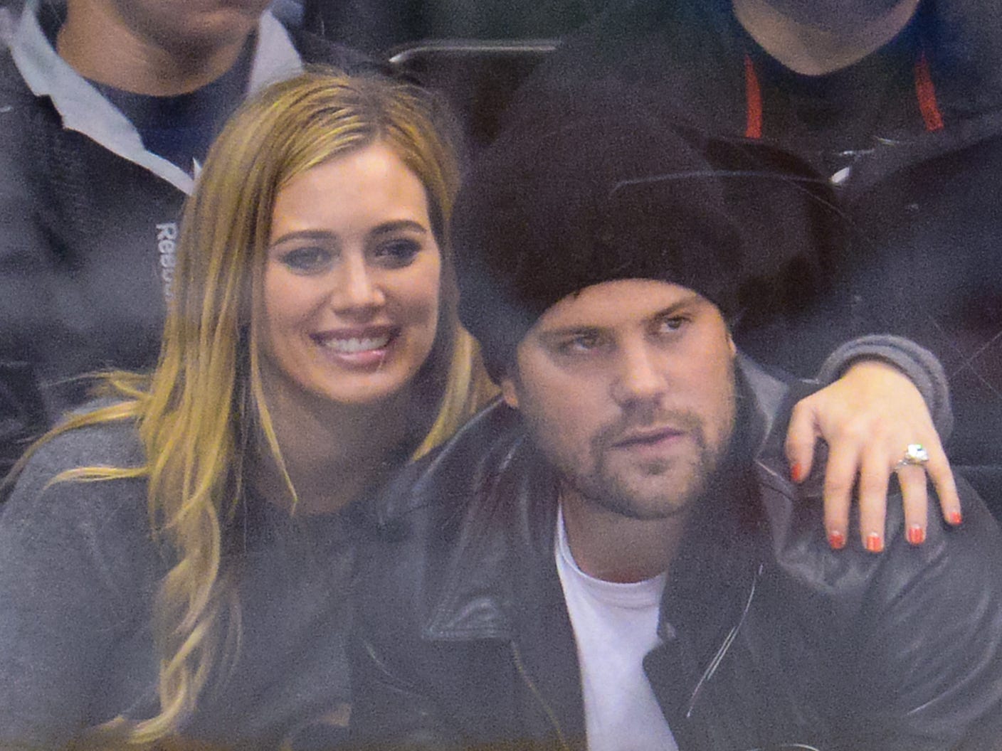 Hilary Duff and Mike Comrie attended a hockey game in 2013.