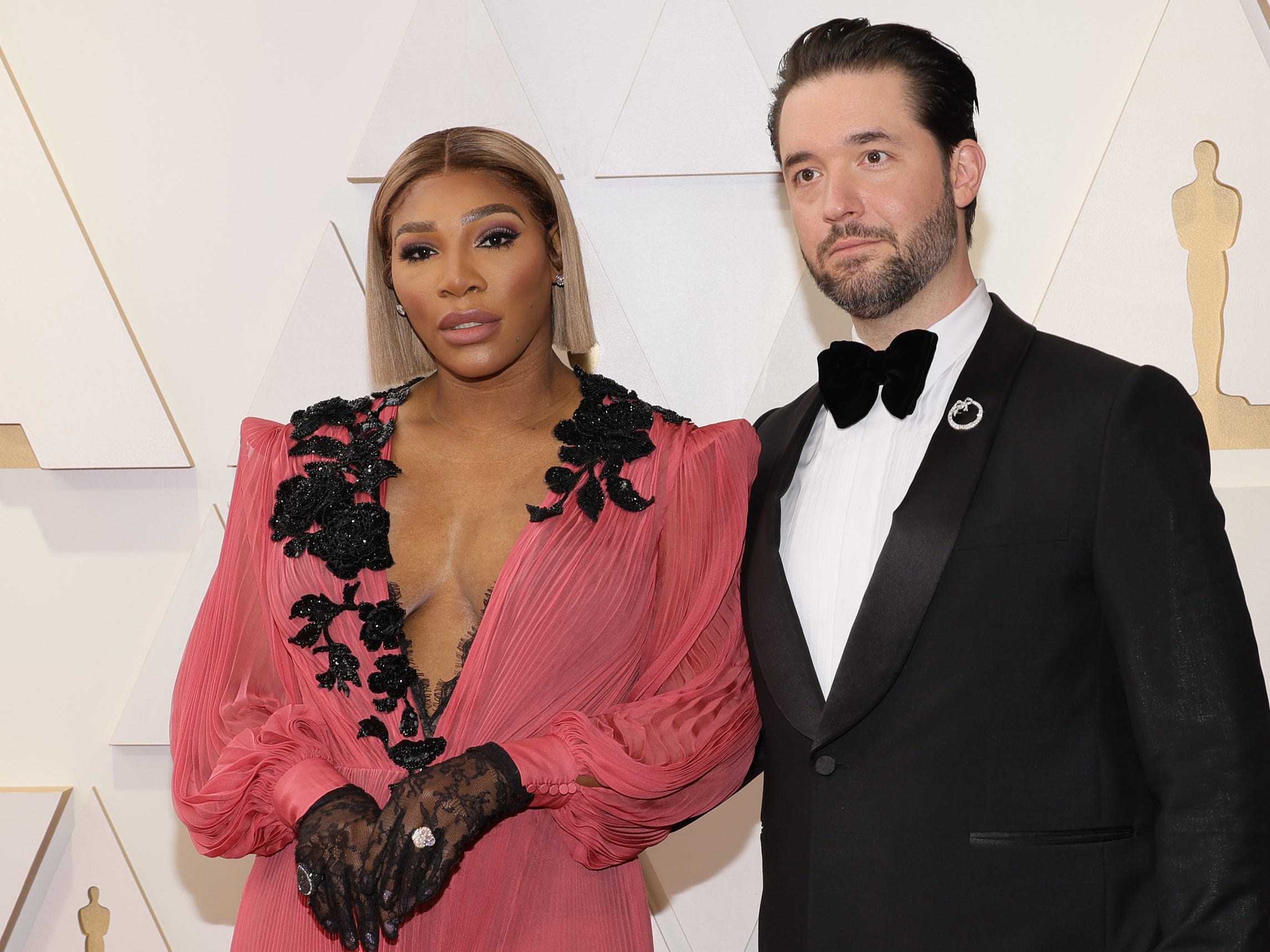 Serena Williams and Alexis Ohanian posed at the 94th Annual Academy Awards in 2022.