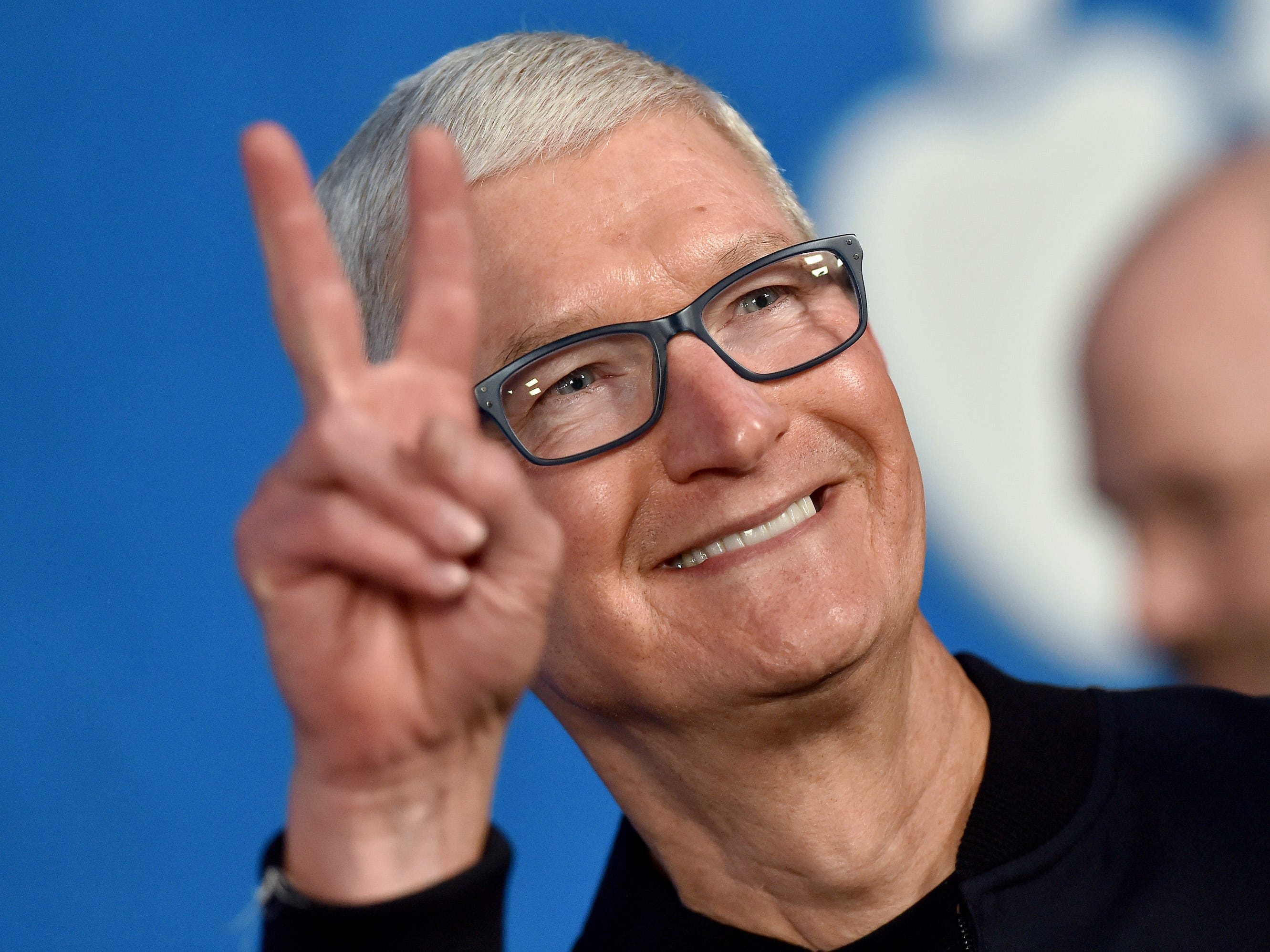 Apple CEO Tim Cook attends Apple's