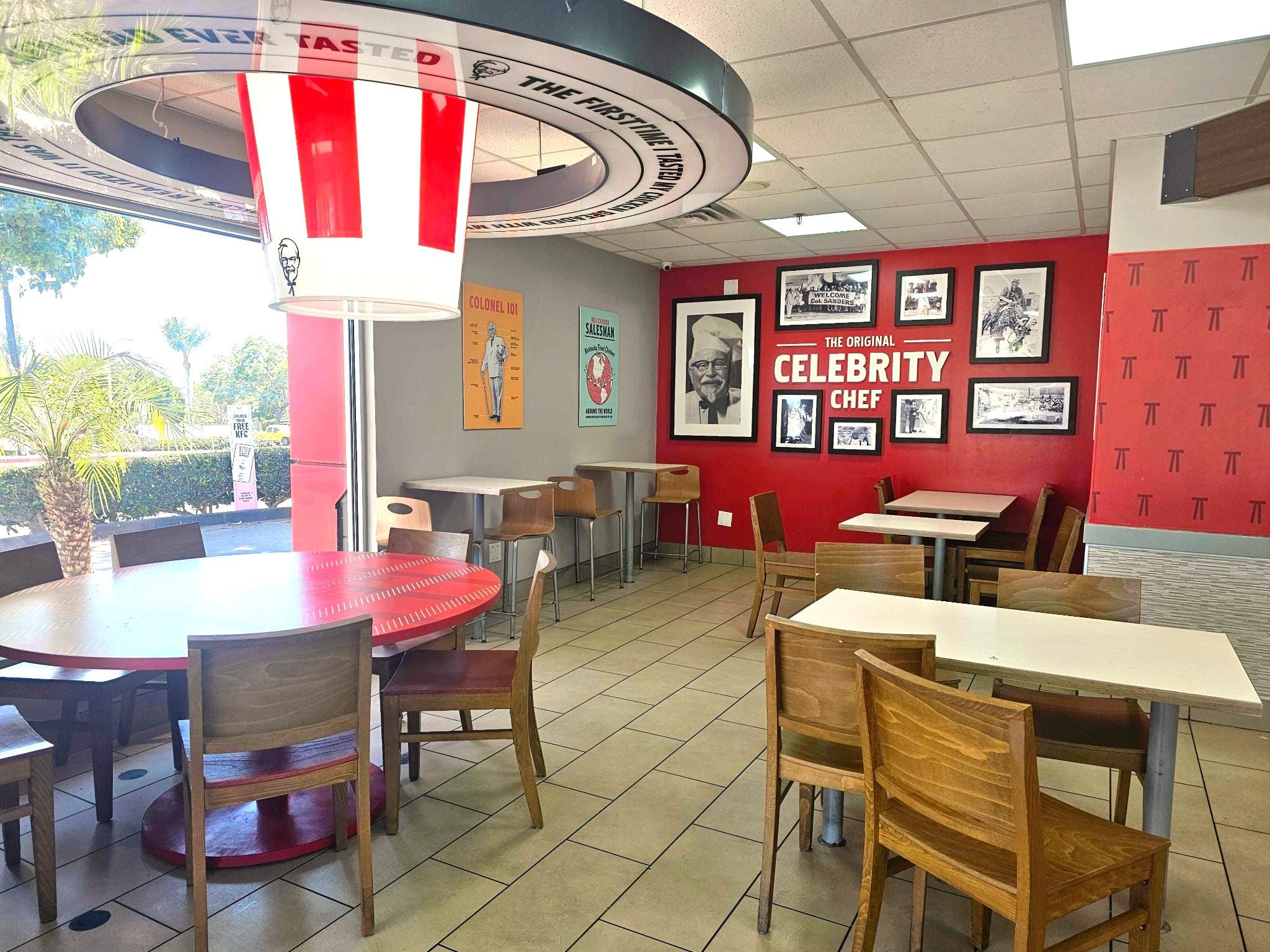 The interior of a KFC restaurant in Ventura County, California.