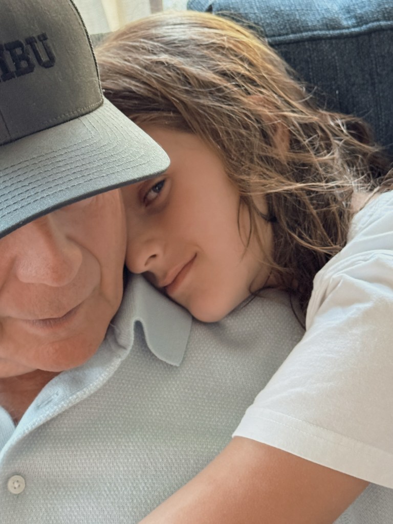 Bruce Willis and daughter via Instagram in June 2025